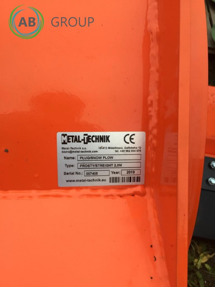 Metal-Technik straight snow plow 2m - Відвал для снігу в категорії Сільськогосподарська техніка: фото 5 Metal-Technik straight snow plow 2m - Відвал для снігу в категорії Сільськогосподарська техніка: фото 5