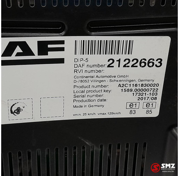 DAF Occ instrumentenpaneel DAF - Приладова панель в категорії Вантажівки: фото 3 DAF Occ instrumentenpaneel DAF - Приладова панель в категорії Вантажівки: фото 3