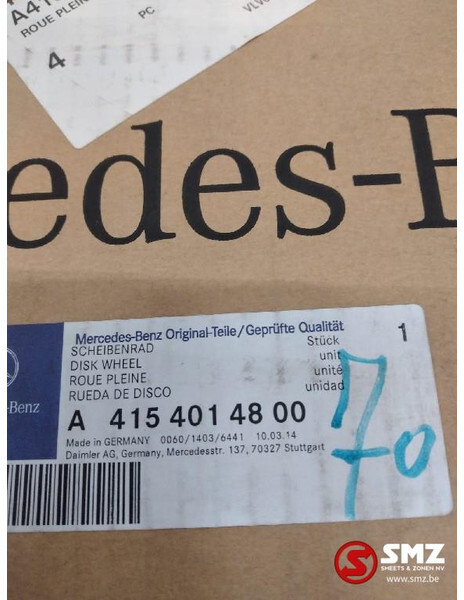 Mercedes-Benz Velg 17,5" 44x44x19cm mercedes a4154014800 - Колісний диск в категорії Вантажівки: фото 3 Mercedes-Benz Velg 17,5" 44x44x19cm mercedes a4154014800 - Колісний диск в категорії Вантажівки: фото 3