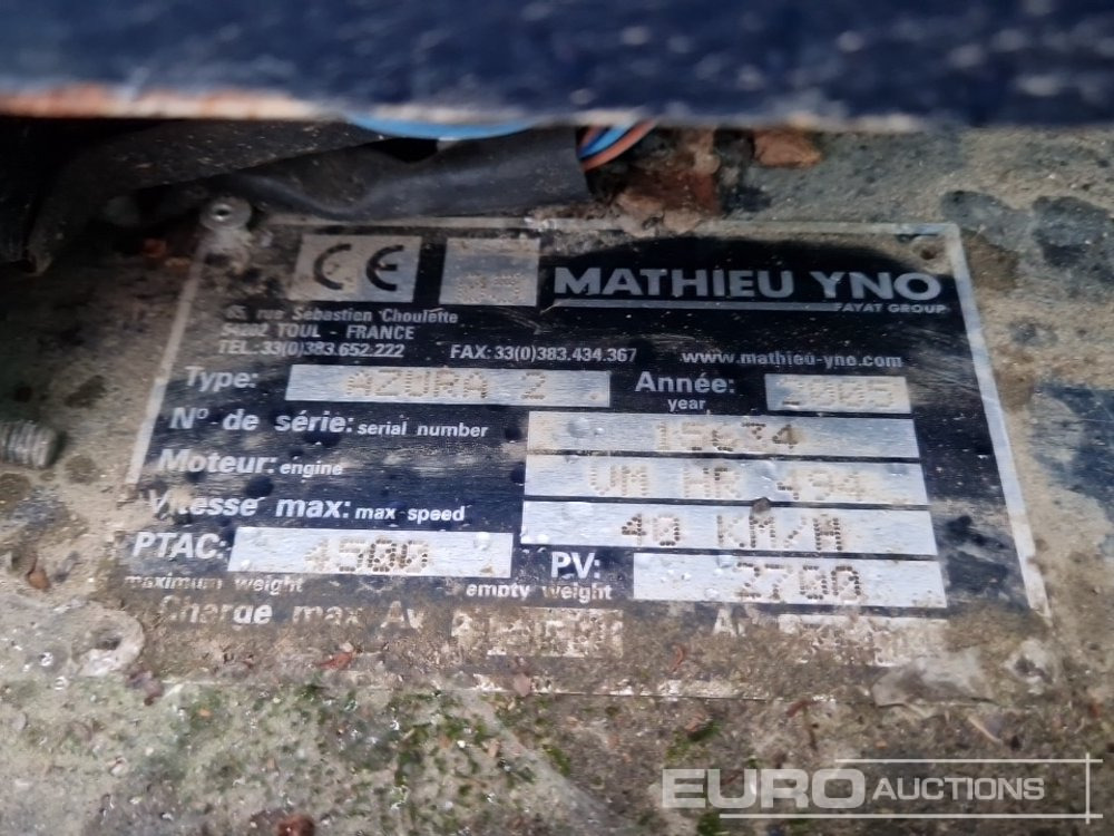 Підмітально-прибиральна машина 2005 Mathieu Yno Azura2: фото 37 Підмітально-прибиральна машина 2005 Mathieu Yno Azura2: фото 37