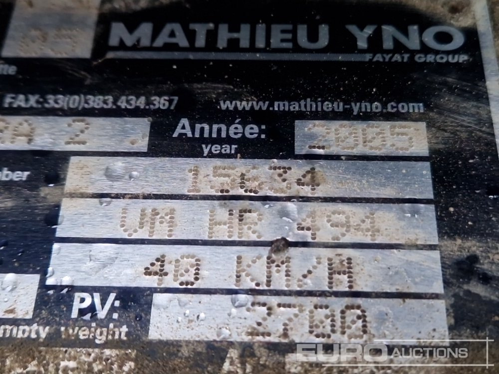 Підмітально-прибиральна машина 2005 Mathieu Yno Azura2: фото 38 Підмітально-прибиральна машина 2005 Mathieu Yno Azura2: фото 38