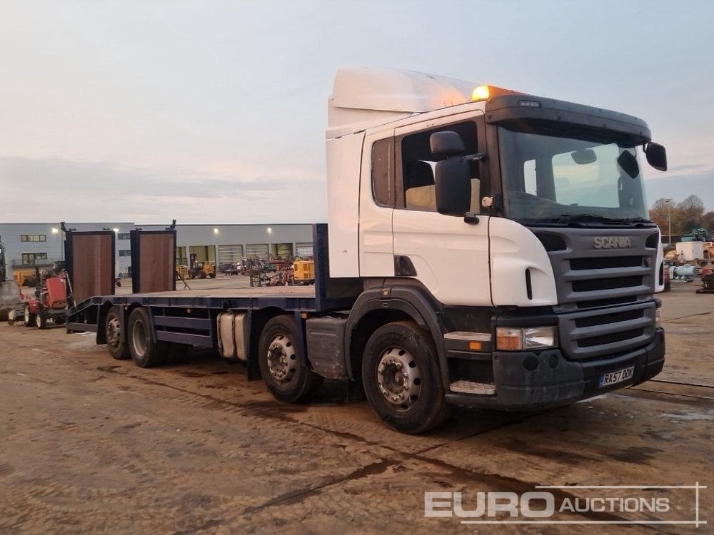 Бортова вантажівка/ Платформа Для транспортування важкої техніки 2008 Scania P340: фото 7 Бортова вантажівка/ Платформа Для транспортування важкої техніки 2008 Scania P340: фото 7