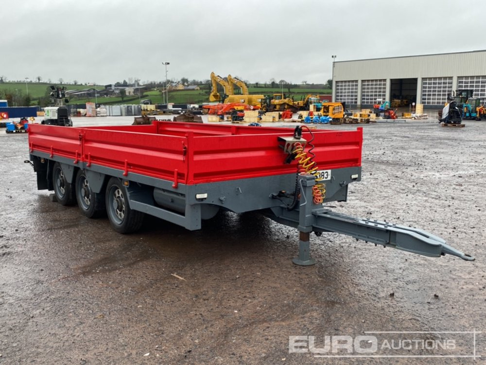2013 Dooley 10 Ton Tri-Axle Drop Side Drag Trailer - Бортовий причіп/ Платформа: фото 4 2013 Dooley 10 Ton Tri-Axle Drop Side Drag Trailer - Бортовий причіп/ Платформа: фото 4