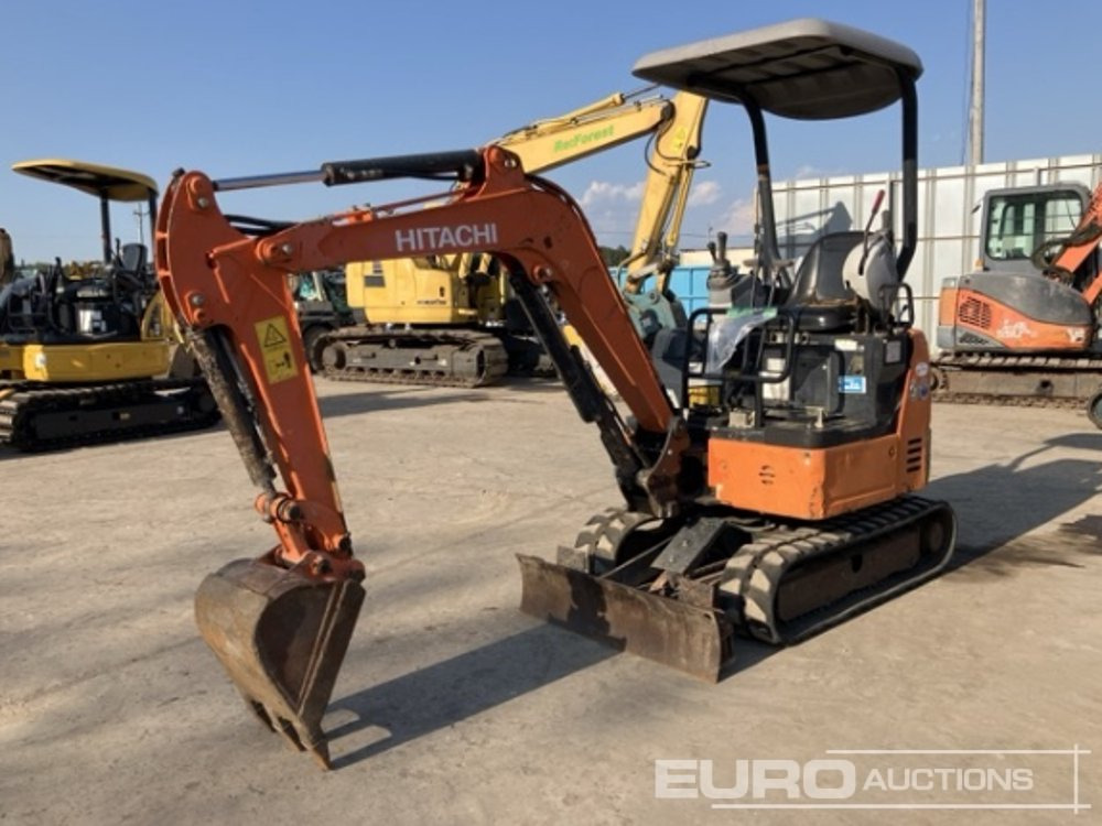 2016 Hitachi ZX17U-5A Rubber Tracks, Blade, Offset, Bucket, Canopy - Міні-екскаватор: фото 1 2016 Hitachi ZX17U-5A Rubber Tracks, Blade, Offset, Bucket, Canopy - Міні-екскаватор: фото 1