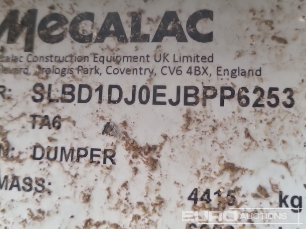 Міні-самоскид 2018 Mecalac TA6: фото 36