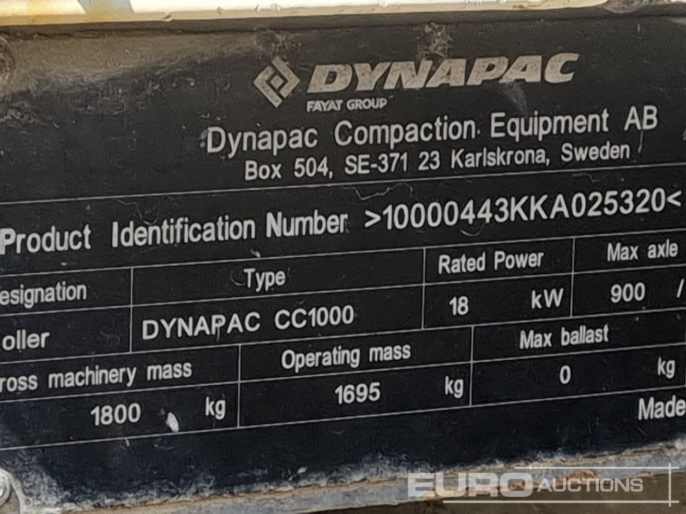 Каток 2019 Dynapac CC1000: фото 32
