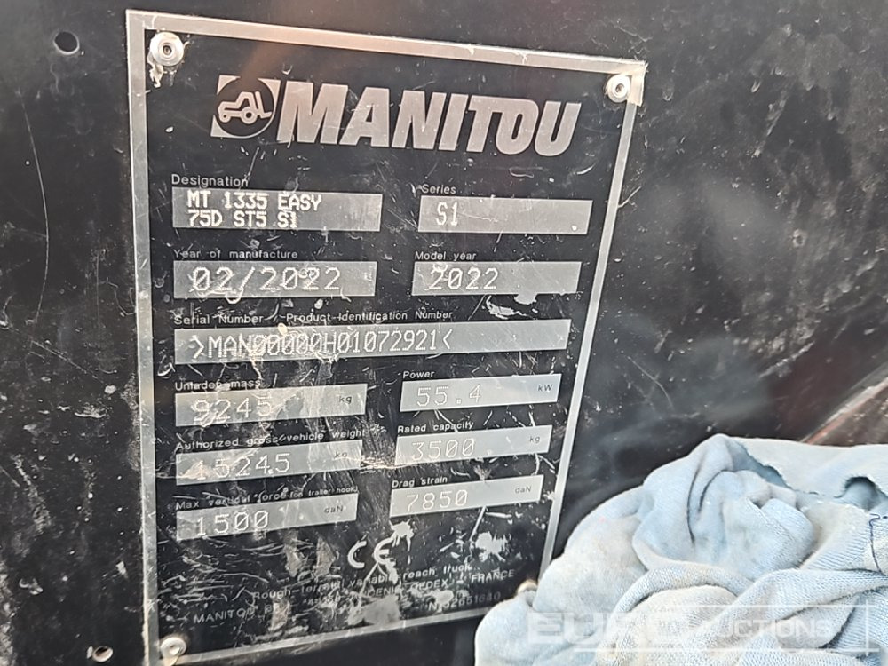 Навантажувач телескопічний 2022 Manitou MT1335 Easy: фото 43