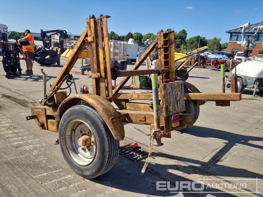 Bradley Single Axle Cable Drum Trailer - Причіп для перевезення спецтехніки: фото 3 Bradley Single Axle Cable Drum Trailer - Причіп для перевезення спецтехніки: фото 3