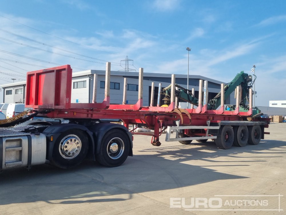 Crane Freuhauf Tri Axle Timber Trailer, Rear Mounted Crane - Напівпричіп лісовоз: фото 1 Crane Freuhauf Tri Axle Timber Trailer, Rear Mounted Crane - Напівпричіп лісовоз: фото 1