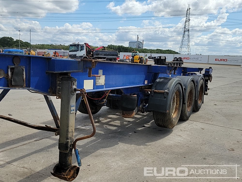 Бортовий напівпричіп/ Платформа Dennison Trailers Tri Axle Skelton Trailer, Lift Axle: фото 31