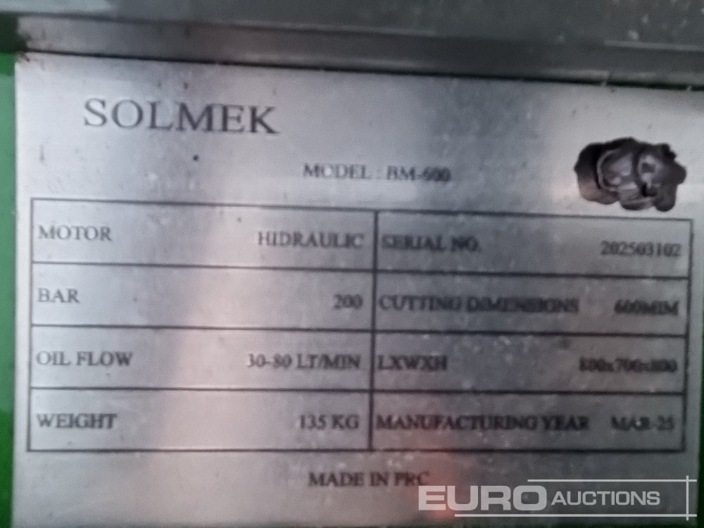 Навісне обладнання в категорії Екскаватори 2025 Solmek BM-600: фото 21