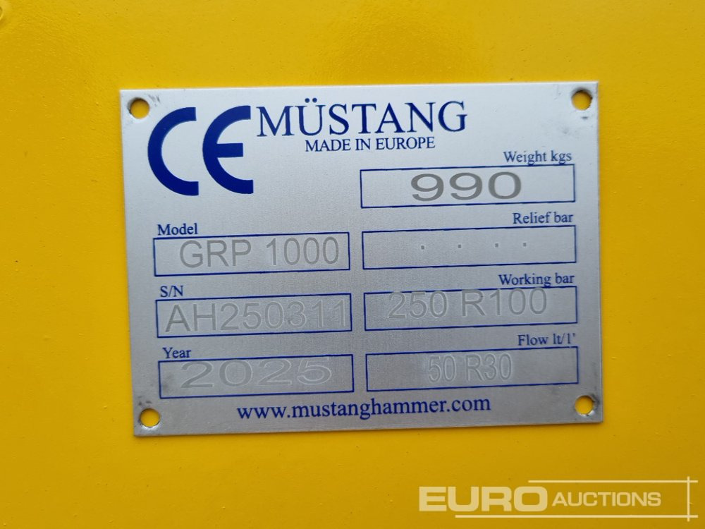 Навісне обладнання в категорії Екскаватори Unused 2025 Mustang GRP1000: фото 14