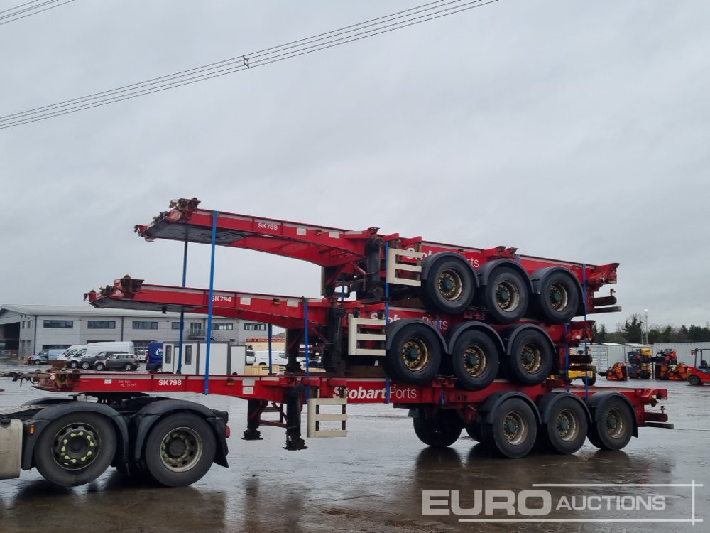 SDC Tri Axle Sliding Skeletal Trailer (3 of) - Бортовий напівпричіп/ Платформа: фото 1 SDC Tri Axle Sliding Skeletal Trailer (3 of) - Бортовий напівпричіп/ Платформа: фото 1