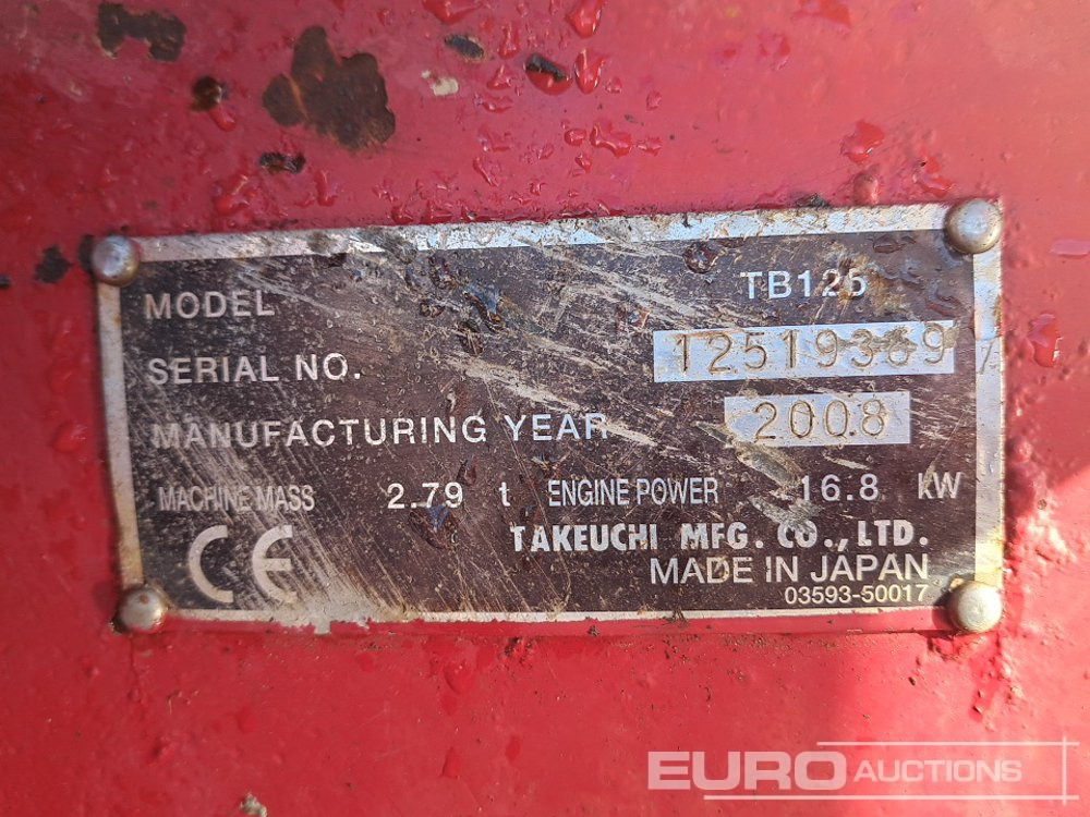 Міні-екскаватор Takeuchi TB125: фото 46
