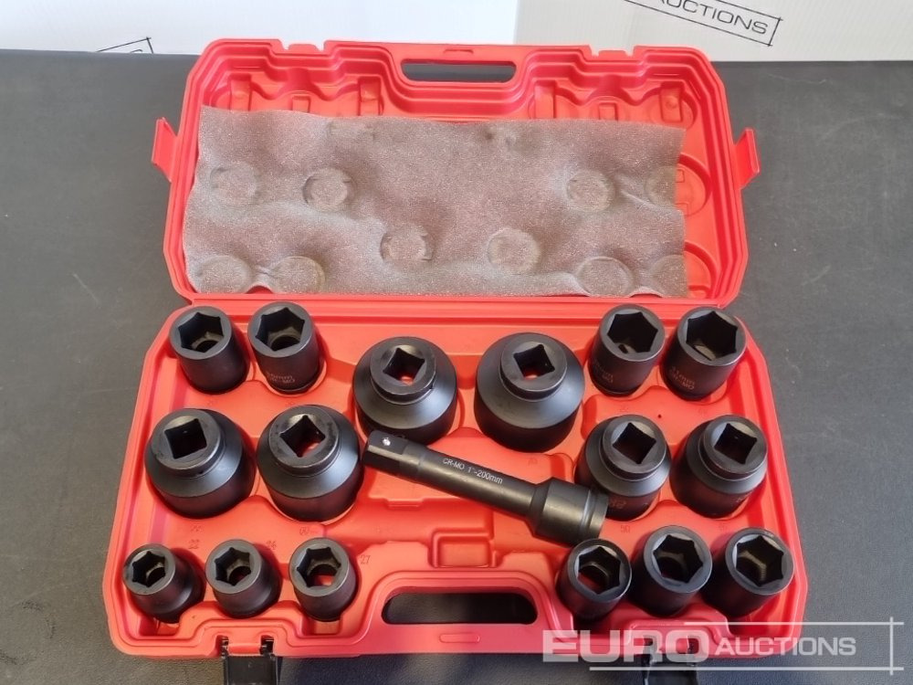 Unused 2025 Boss 1" 17pc Pneumatic Socket Set, 8" Extension Rod - Обладнання для гаражів/ Майстерень: фото 4 Unused 2025 Boss 1" 17pc Pneumatic Socket Set, 8" Extension Rod - Обладнання для гаражів/ Майстерень: фото 4