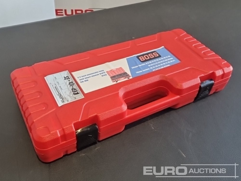 Unused 2025 Boss 1/2" 35pc Pneumatic Long & Short Sleeve Socket Set - Обладнання для гаражів/ Майстерень: фото 1 Unused 2025 Boss 1/2" 35pc Pneumatic Long & Short Sleeve Socket Set - Обладнання для гаражів/ Майстерень: фото 1