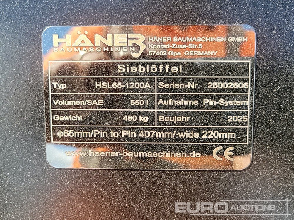 Новий Ківш Unused 2025 Häner HSL65-1200A: фото 13
