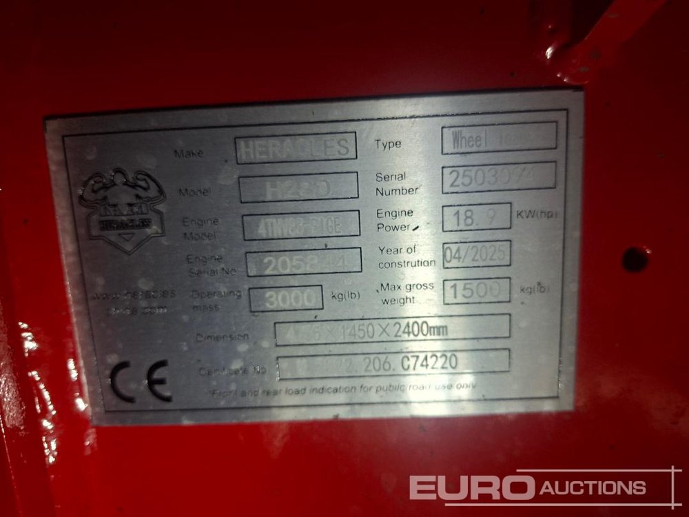 Unused 2025 Heracles H280 - Колісний навантажувач: фото 2 Unused 2025 Heracles H280 - Колісний навантажувач: фото 2