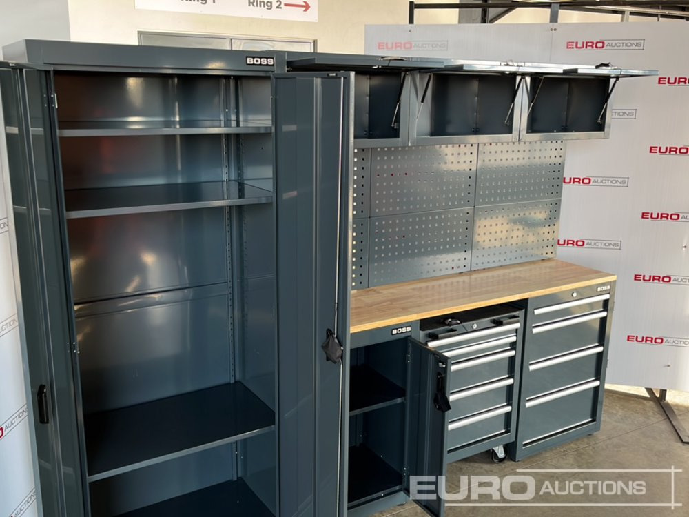 Обладнання для гаражів/ Майстерень Unused Boss 2.6m 9 Drawer, 5 Cabinet Tool Station (3 boxes): фото 8