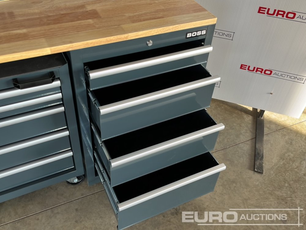 Обладнання для гаражів/ Майстерень Unused Boss 2.6m 9 Drawer, 5 Cabinet Tool Station (3 boxes): фото 10