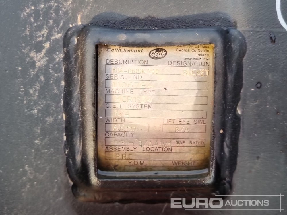 Новий Ківш Unused Geith 24" Digging Bucket 65mm Pin to suit 13 Ton Excavator: фото 13