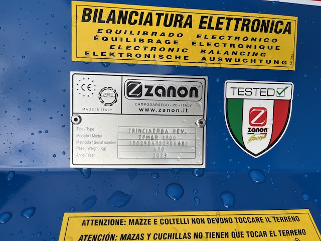 Zanon TFM2R 1900 - Косарка-подрібнювач: фото 3 Zanon TFM2R 1900 - Косарка-подрібнювач: фото 3