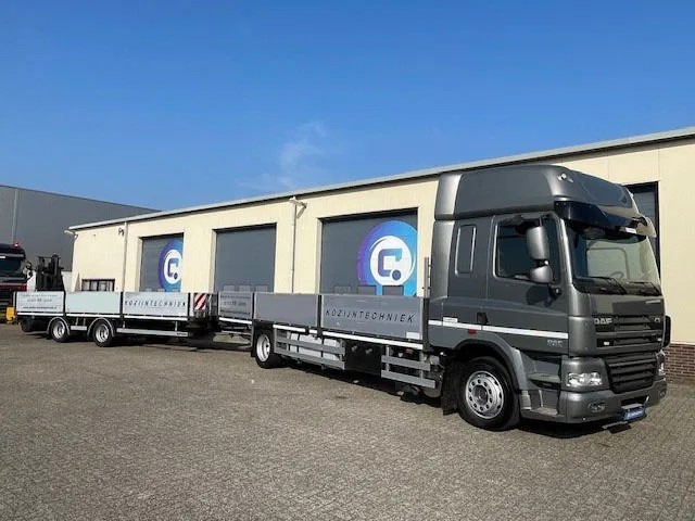 DAF CF 85 .360 4x2 Euro 5 - Open laadbak + WebTrailer open laadbak - Year 2012 - Good condition - Бортова вантажівка/ Платформа: фото 1 DAF CF 85 .360 4x2 Euro 5 - Open laadbak + WebTrailer open laadbak - Year 2012 - Good condition - Бортова вантажівка/ Платформа: фото 1