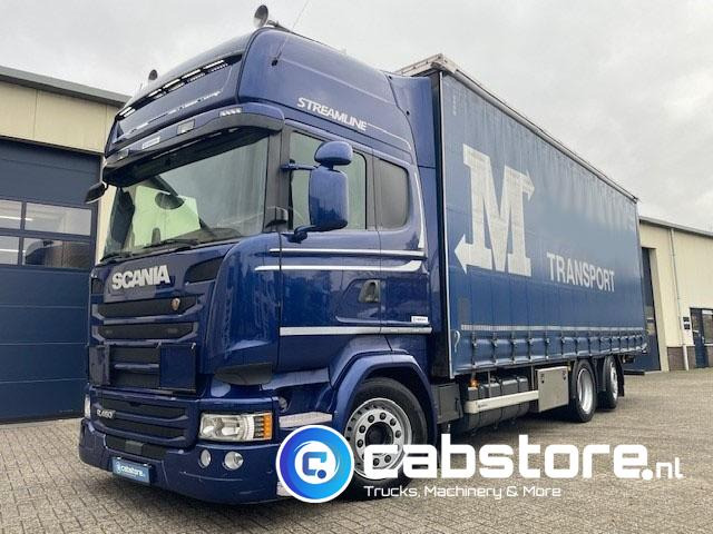 Scania R450 LB6X2MLB Euro 6 - Bouwjaar 2016 - Topline - Doorlaad-volume combi+ Wecon Middenas aanhangwagen - Good condition - Тентована вантажівка: фото 4 Scania R450 LB6X2MLB Euro 6 - Bouwjaar 2016 - Topline - Doorlaad-volume combi+ Wecon Middenas aanhangwagen - Good condition - Тентована вантажівка: фото 4