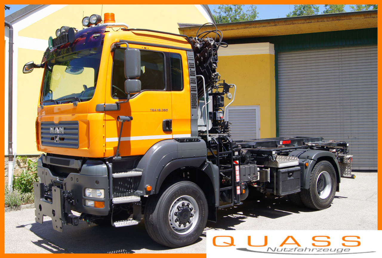 MAN TGA 18.360 BL 4x4/Euro 4/TÜV/HIAB 111/MULTILIFT/Winterdienst - Гаковий мультиліфт вантажівка, Вантажівка з маніпулятором: фото 1 MAN TGA 18.360 BL 4x4/Euro 4/TÜV/HIAB 111/MULTILIFT/Winterdienst - Гаковий мультиліфт вантажівка, Вантажівка з маніпулятором: фото 1