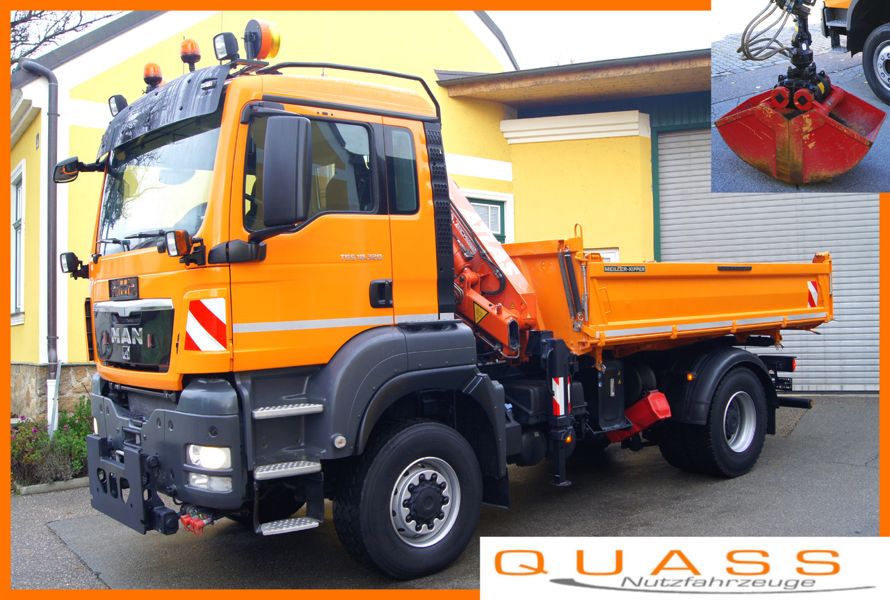 MAN TGS 18.320 BL 4x4/ TÜV/ ATLAS 65.2/ MEILLER/Winterdienst - Самоскид вантажівка, Вантажівка з маніпулятором: фото 1 MAN TGS 18.320 BL 4x4/ TÜV/ ATLAS 65.2/ MEILLER/Winterdienst - Самоскид вантажівка, Вантажівка з маніпулятором: фото 1