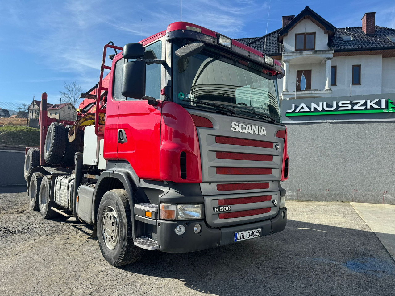 SCANIA R500 - Лісовоз, Вантажівка з маніпулятором: фото 1 SCANIA R500 - Лісовоз, Вантажівка з маніпулятором: фото 1