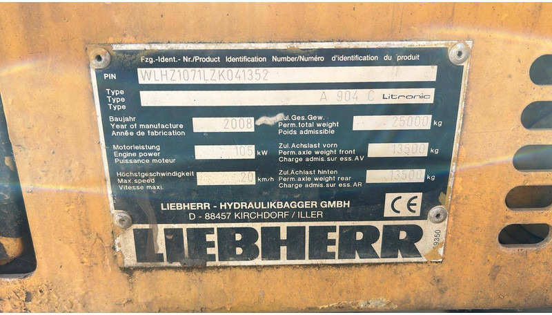 Liebherr A 904 C - Колісний екскаватор: фото 5 Liebherr A 904 C - Колісний екскаватор: фото 5
