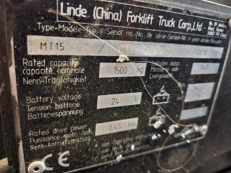 Linde MT15 - Візок: фото 4 Linde MT15 - Візок: фото 4