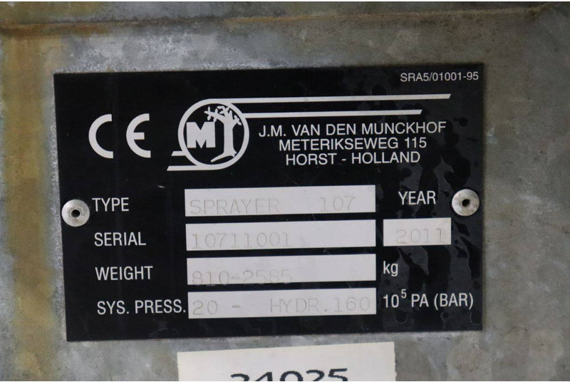 Обприскувач Munckhof Sprayer 107: фото 20