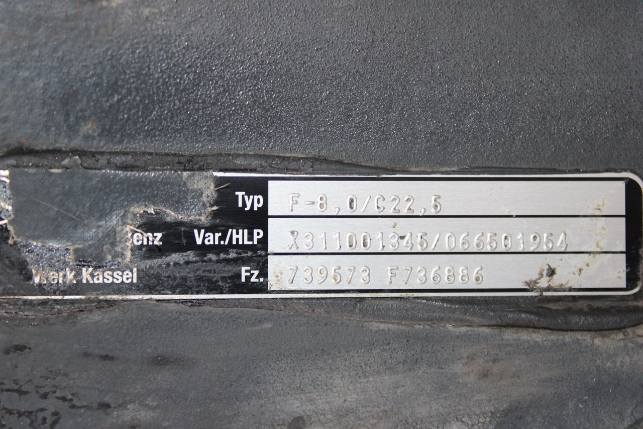 AXA FATA F-8,0-C22,5 MERCEDES ACTROS MP4 A9603311801, X311001345 - Передня вісь в категорії Вантажівки: фото 3 AXA FATA F-8,0-C22,5 MERCEDES ACTROS MP4 A9603311801, X311001345 - Передня вісь в категорії Вантажівки: фото 3