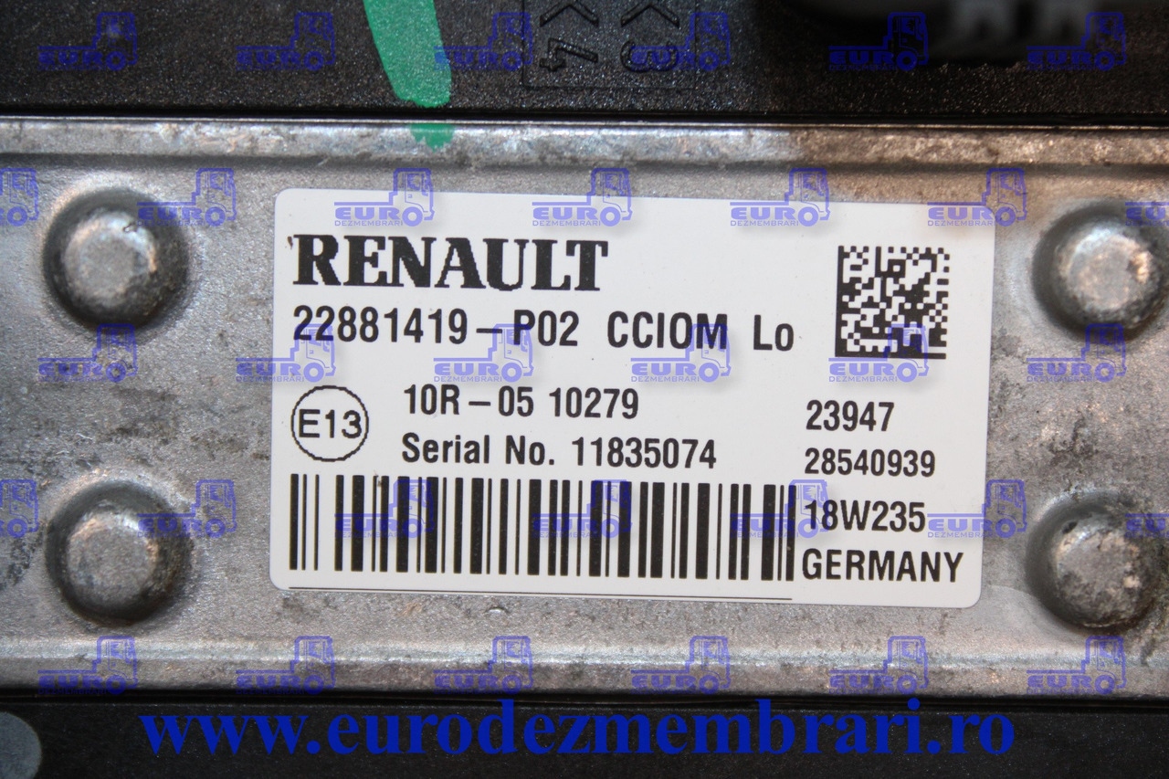 CALCULATOR CCIOM RENAULT T 22881419 - Блок управління в категорії Вантажівки: фото 2 CALCULATOR CCIOM RENAULT T 22881419 - Блок управління в категорії Вантажівки: фото 2