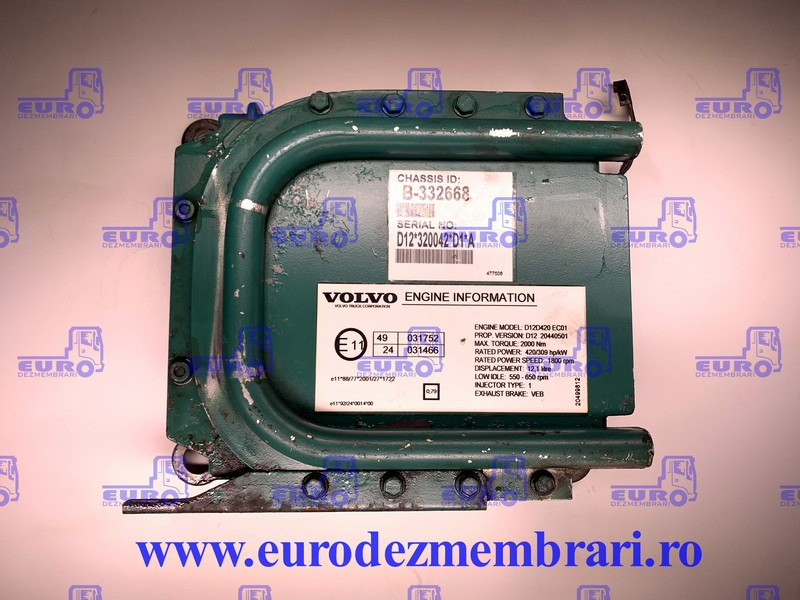CALCULATOR MOTOR VOLVO D12D 420CP 20440501 - Блок управління в категорії Вантажівки: фото 1 CALCULATOR MOTOR VOLVO D12D 420CP 20440501 - Блок управління в категорії Вантажівки: фото 1