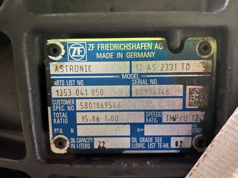 CUTIE DE VITEZE IVECO AUTOMATA CU RETARDER 12 AS 2331 TD R=15,86-1,00 5801869546 - Коробка передач в категорії Вантажівки: фото 5 CUTIE DE VITEZE IVECO AUTOMATA CU RETARDER 12 AS 2331 TD R=15,86-1,00 5801869546 - Коробка передач в категорії Вантажівки: фото 5