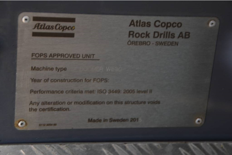 Бурова установка Atlas-Copco Boomer WE3 C30: фото 19 Бурова установка Atlas-Copco Boomer WE3 C30: фото 19