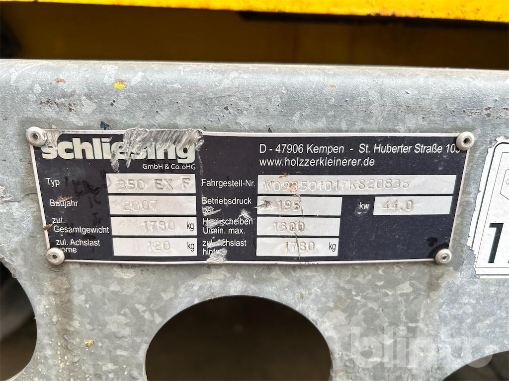 Schliesing Häckseln 350EXF (2007) - Дробарка для лісництва: фото 5 Schliesing Häckseln 350EXF (2007) - Дробарка для лісництва: фото 5