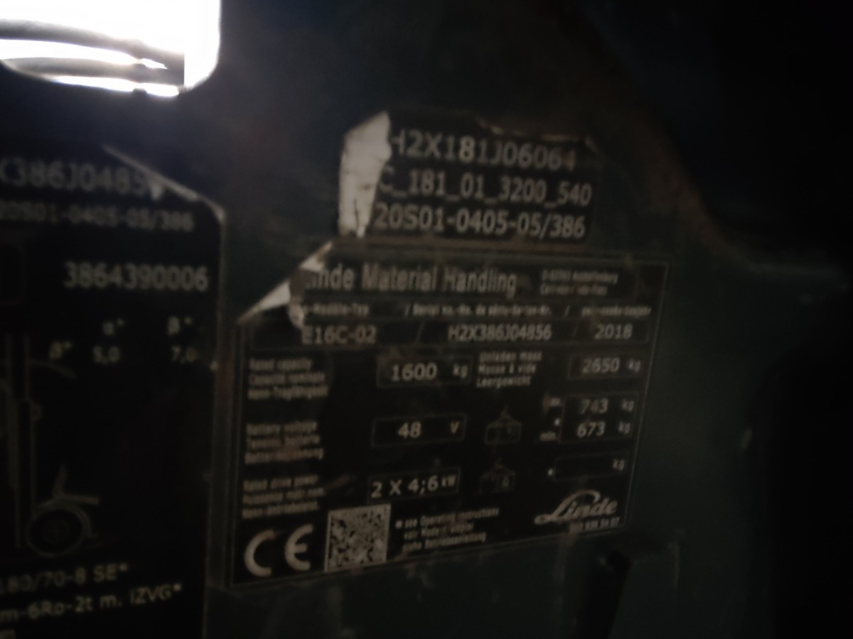 Linde E16C-02 - Електронавантажувач: фото 5 Linde E16C-02 - Електронавантажувач: фото 5