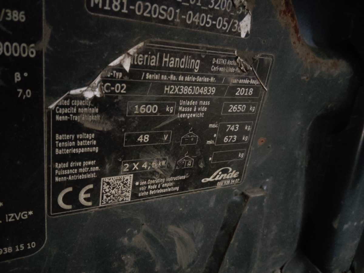 Linde E16C-02 - Електронавантажувач: фото 5 Linde E16C-02 - Електронавантажувач: фото 5