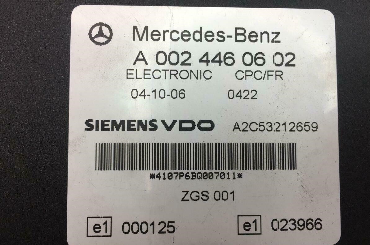 Mercedes Actros Atego Axor A0024460602 CPC/FR VDO Electronic Control Unit ECU - Блок управління в категорії Вантажівки: фото 1 Mercedes Actros Atego Axor A0024460602 CPC/FR VDO Electronic Control Unit ECU - Блок управління в категорії Вантажівки: фото 1