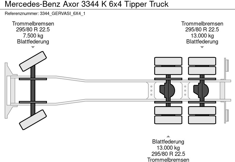 Mercedes-Benz Axor 3344 K 6x4 Tipper Truck в лізинг Mercedes-Benz Axor 3344 K 6x4 Tipper Truck: фото 16