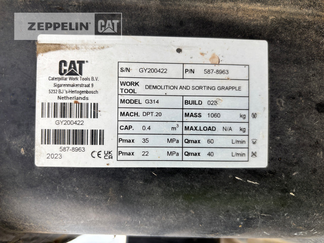 Cat G314-D - Грейфер в категорії Екскаватори: фото 2 Cat G314-D - Грейфер в категорії Екскаватори: фото 2