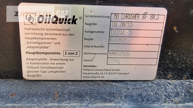 Oilquick Deutschland GmbH Kopfplatte OQ70/55 - Навісне обладнання в категорії Будівельна техніка: фото 2 Oilquick Deutschland GmbH Kopfplatte OQ70/55 - Навісне обладнання в категорії Будівельна техніка: фото 2