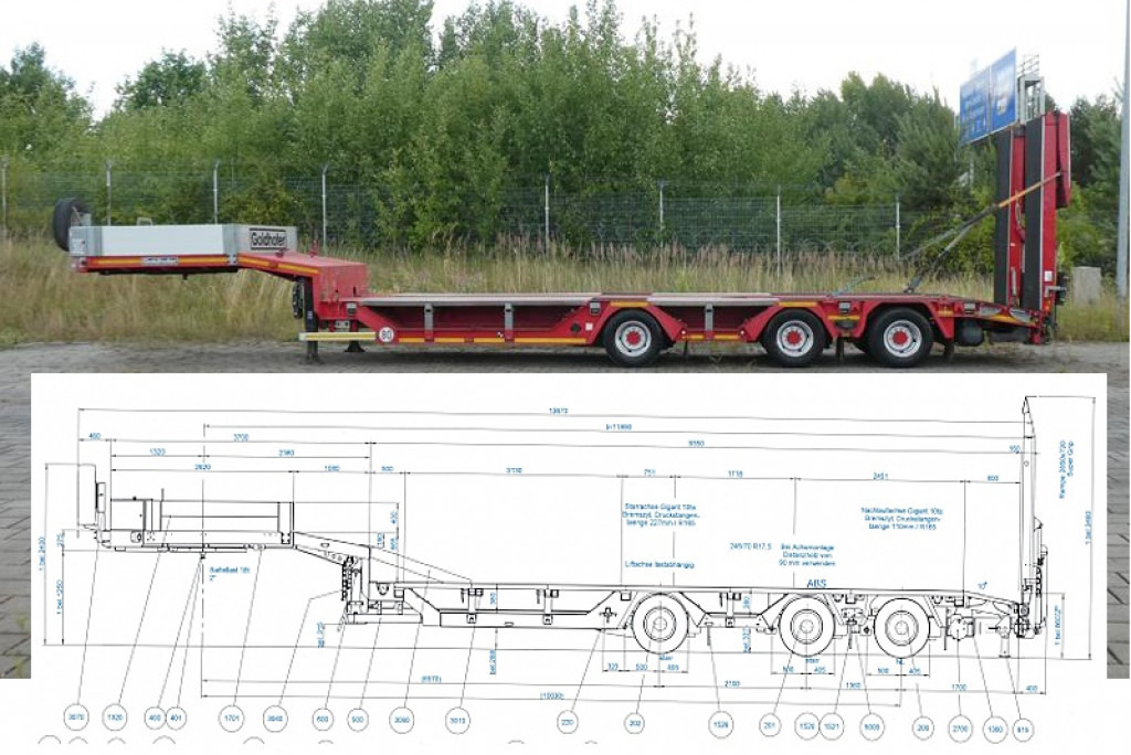 GOLDHOFER GOLDHOFER Satteltieflader Tiefladerauflieger STN-L 3 (245) RM - Низькорамна платформа напівпричіп: фото 4 GOLDHOFER GOLDHOFER Satteltieflader Tiefladerauflieger STN-L 3 (245) RM - Низькорамна платформа напівпричіп: фото 4