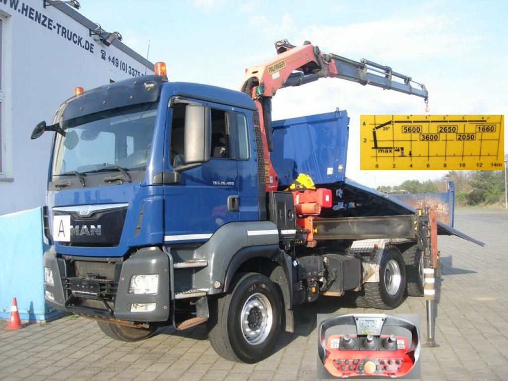 MAN TG-S 26.480 6x4 BL 3-Achs Kipper Kran Palf. PK 2 MAN TG-S 26.480 6x4 BL 3-Achs Kipper Kran Palf. PK 2 - Самоскид вантажівка, Вантажівка з маніпулятором: фото 1 MAN TG-S 26.480 6x4 BL 3-Achs Kipper Kran Palf. PK 2 MAN TG-S 26.480 6x4 BL 3-Achs Kipper Kran Palf. PK 2 - Самоскид вантажівка, Вантажівка з маніпулятором: фото 1