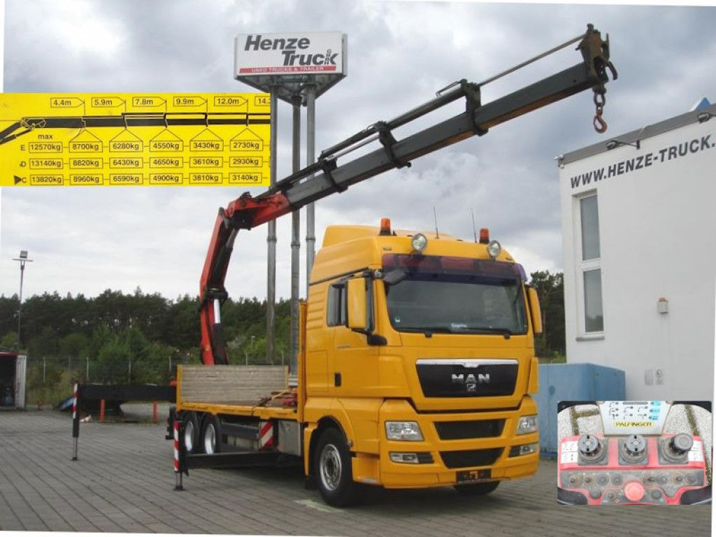 MAN TG-X 26.440 6x4 BL Pritsche Heckkran Palf. PK 42 - Бортова вантажівка/ Платформа, Вантажівка з маніпулятором: фото 1 MAN TG-X 26.440 6x4 BL Pritsche Heckkran Palf. PK 42 - Бортова вантажівка/ Платформа, Вантажівка з маніпулятором: фото 1