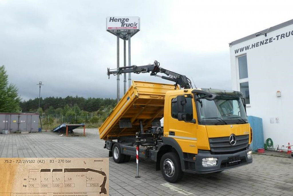 Mercedes-Benz Atego 1224 K 2-Achs Kipper Kran 2x Hdr Ausschub - Самоскид вантажівка, Вантажівка з маніпулятором: фото 1 Mercedes-Benz Atego 1224 K 2-Achs Kipper Kran 2x Hdr Ausschub - Самоскид вантажівка, Вантажівка з маніпулятором: фото 1